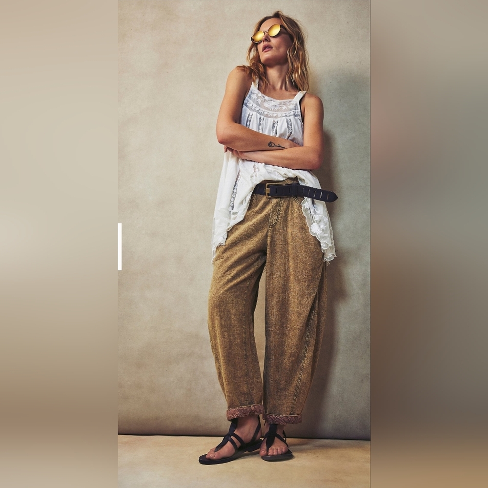 Free People High Road Pull-On Barrell Pants - Size Small